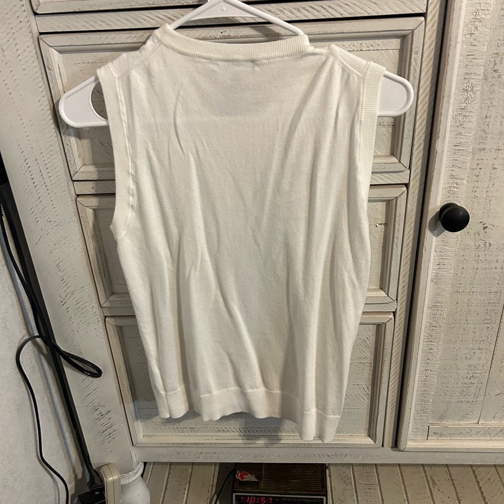 J Crew white sweater vest
